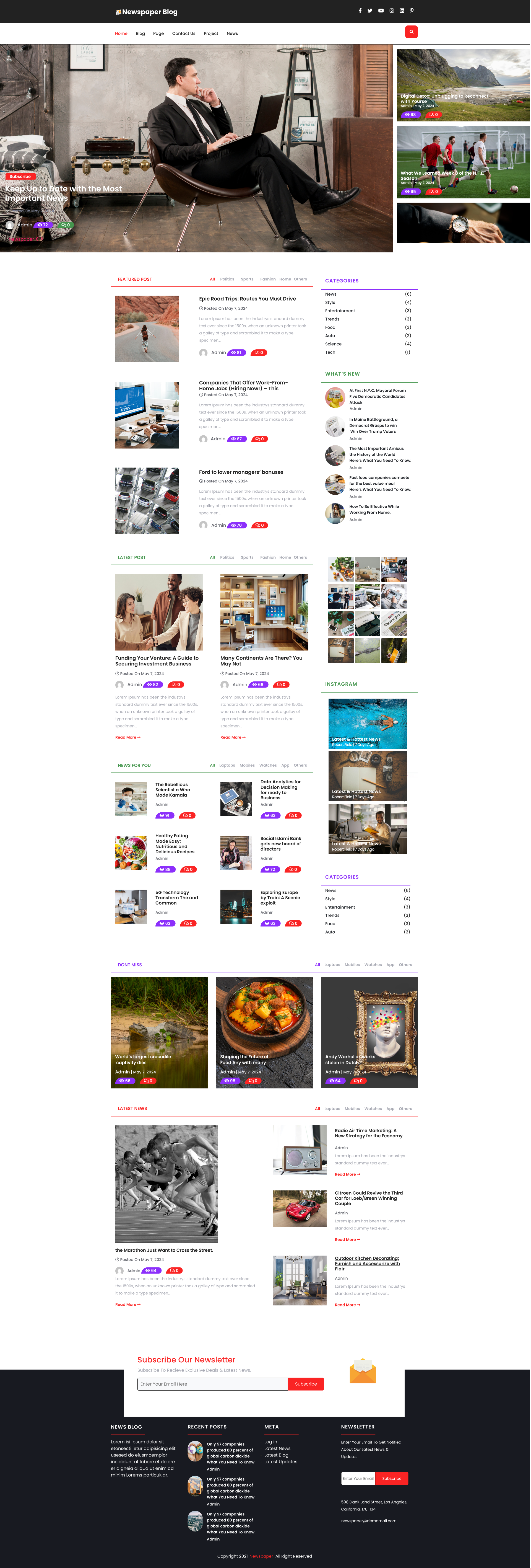 Journalism Newspaper WordPress Theme