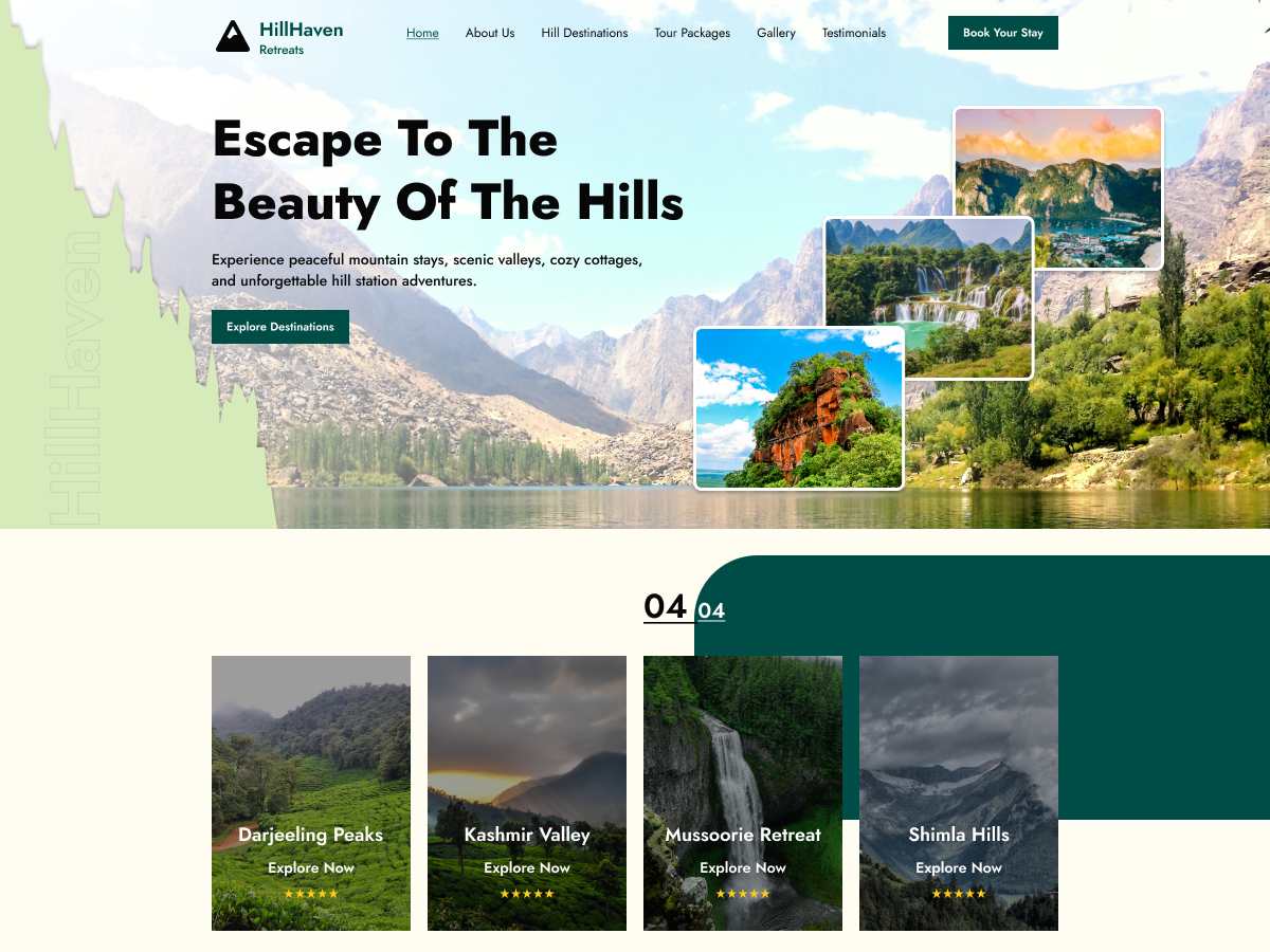 Free Hill Station WordPress Theme